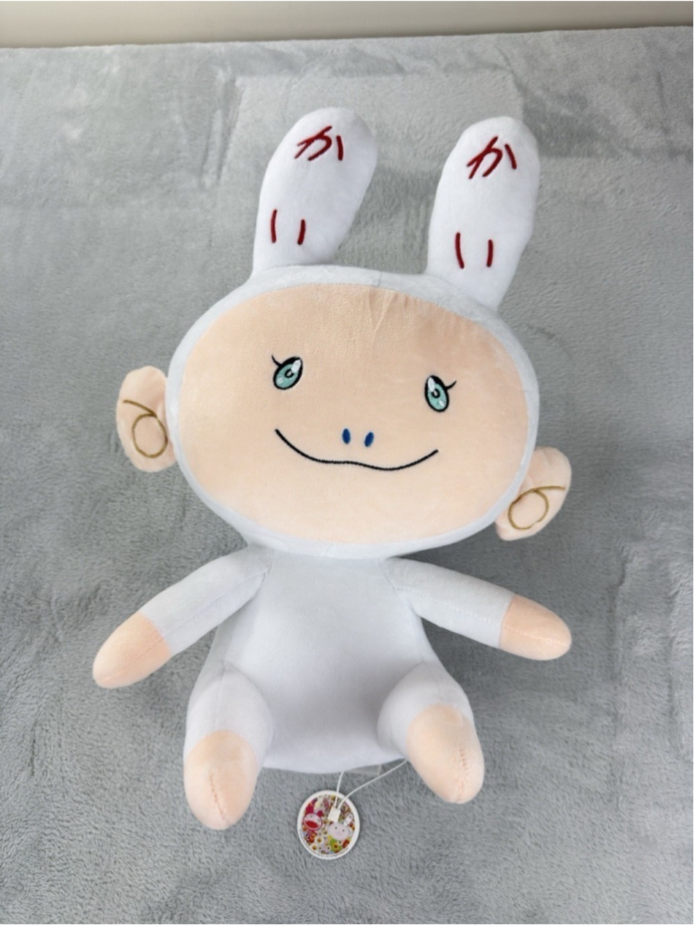 Takashi Murakami Kaikai Kiki Plush Toy Blue Eyes White - Picture 1 of 16